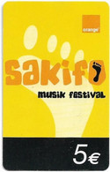 Reunion - Orange - Sakifo Musik Festival, Exp.12.2007, GSM Refill 5€, Used - Reunion