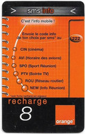 Reunion - Orange - SMS Info, Exp.12.2005, GSM Refill 8€, Used - Réunion