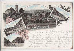 AK NÖ Amstetten - Gruss Aus .. Litho Verl. Regel U. Krug 1896 - Amstetten