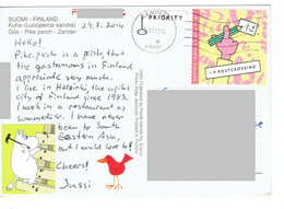 C7  - Netherland - Postcrossing, Letter Pencil Writing Stamps Used On Postcard - Lettres & Documents