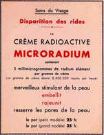 Microradium Crème Radioactive Publicité - Advertising (Photo) - Objetos