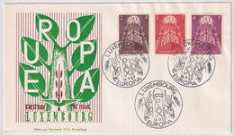 MiNr. 572 - 574 Luxemburg 1957, 16. Sept. Europa - FDC - 1957