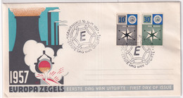 MiNr. 704 - 705 Niederlande 1957, 16. Sept. Europa - FDC - 1957