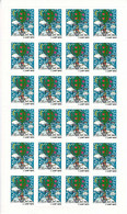 Denmark; Local Christmas Seals - Elleore, 1986, Full Sheet;  MNH(**), Not Folded, - Hojas Completas