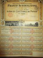 Société Forestiere Franco-Australienne/ Action De 100 Francs Au Porteur/Paris/Royer/nancy/1921       ACT27Bis - Automobile