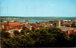 Iowa Dubuque View Taken From Upper Landing Of Cable Car Railway 1962 - Dubuque