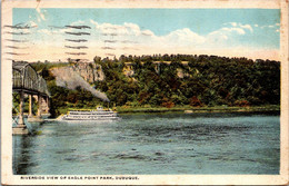 Iowa Dubuque Riverside View Of Eagle Point Park 1920 - Dubuque