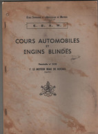 ESAM Cours Automobiles Et Engins Blindés Moteur Beau De Rochas 1968 - Autres & Non Classés