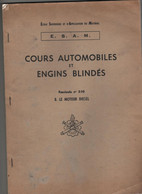 ESAM Cours Automobiles Et Engins Blindés Moteur Diésel  1968 - Sonstige & Ohne Zuordnung