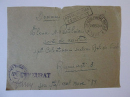 Roumanie Enveloppe Pos.militaire Cens.1944 Bureau 86 Regiment 3 Călărași/Cover.cens.1944 M.P.O.86 Călărași 3 Regiment - Brieven En Documenten