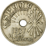 Monnaie, Espagne, 25 Centimos, 1937, Vienna, TTB, Copper-nickel, KM:753 - Zona Republicana