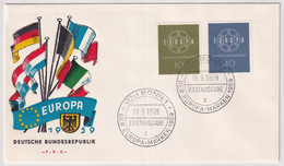 MiNr. 320 - 321 Deutschland Bundesrepublik Deutschland 1959, 19. Sept. Europa - FDC - 1959