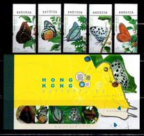 HONG KONG  2007 Butterflies Stamp Booklet + Imprint Stamp Set VF MNH  (**) LAST SET RARE - Otros & Sin Clasificación