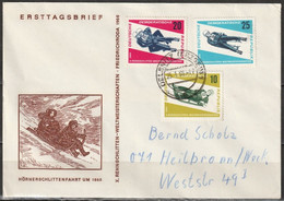 DDR FDC1966 Nr.1156 - 1158  Rennrodel-WM, Friedrichsroda Stempej Oelsnitz ( D 2638 ) - 1950-1970