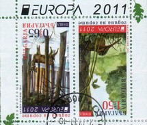 2011 Europa -Cept  Year Of Forests 2v.(booklet)  Used/oblitere/gest.(O)  BULGARIA / BULGARIE - Gebruikt