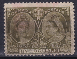 CANADA 1897 - Canceled - Sc# 65 - Jubilee 5$ - Used Stamps