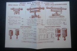 ► NIVEAU à LUNETTE   Ets H. Morin Paris   - Coupure De Presse 1925  (Encadré Photo) - Material Und Zubehör