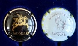 2 PLAQUES DE MUSELET DE CHAMPAGNE " JACQUART Cheval Ailé Et Mosaiques De Reims " - Jacquart