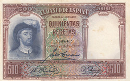 CRBS0678 BILLETE ESPAÑA 500 PESETAS 1931 - 1000 Pesetas