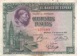 CRBS0691 BILLETE ESPAÑA 500 PESETAS 1928 - 500 Pesetas