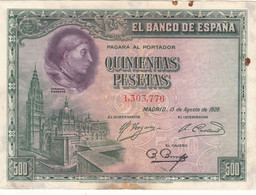 CRBS0693 BILLETE ESPAÑA 500 PESETAS 1928 - 500 Pesetas