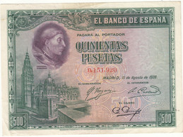 CRBS0702 BILLETE ESPAÑA 500 PESETAS 1928 - 500 Pesetas