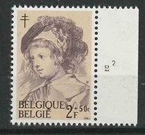 Belgie OCB 1274 ** MNH Met Plaatnummer 2. - 1961-1970