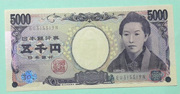 JAPAN - P.105d – 5000 Yen ND (2004) UNC, Serie EU 315319 N Brown Serial - Japon