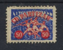 Yugoslavia 60th, Sports Society Partizan, Stamp For Membership, Sport, Boxing, Football, Throwing Spears - Dienstmarken