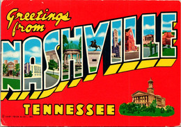 Tennessee Nashville Greetings Large Letter Reproduction - Nashville
