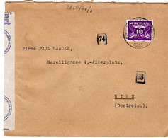 64104 - Niederlande - 1943 - 10c Ziffer EF A Bf M Dt Zensur AMSTERDAM -> Deutschland - Cartas & Documentos