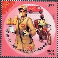 INDIA 2020 Salute To Pandemic / Covid-19 Warriors Rs.10.00 1v STAMP MNH As Per Scan - EHBO