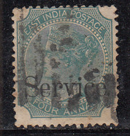 4a Service, British East India Used, 1867 Issue, Four Annas - 1858-79 Kolonie Van De Kroon