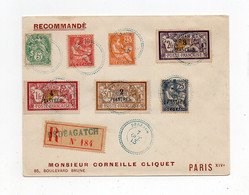 !!! DEDEAGH, LETTRE RECOMMANDEE DE 1913 POUR PARIS - Lettres & Documents