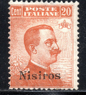 1437..GREECE,ITALY,DODECANESE.NISIROS1917 20 C, HELLAS 14,SC. 5 MH,FREE SHIPPING BY REGISTERED MAIL. - Dodécanèse