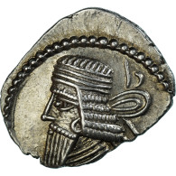 Monnaie, Royaume Parthe, Vologases I, Drachme, 51-78, Ecbatane, TTB+, Argent - Orientales