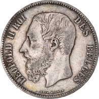 Monnaie, Belgique, Leopold II, 5 Francs, 5 Frank, 1871, TB+, Argent, KM:24 - 5 Frank