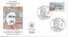 FDC Saint-Pierre Et Miquelon Docteur François Dunan 29 Oct 1987 - FDC