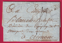 ARMEE ITALIE 17EME DIVISION VERONE VERONA 1797 AN5 POUR CREMONE LETTRE COVER - Armeestempel (vor 1900)