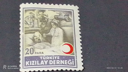 TÜRKEY--YARDIM PULLARI-1950-60  KIZILAY DERNEĞİ  20P  DAMGASIZ - Timbres De Bienfaisance