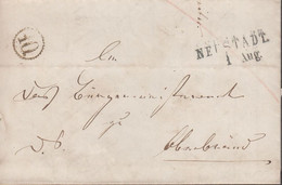 1861. DEUTSCHLAND. Small Cover Cancelled NEUSTADT 1 Aug + In Oval 10 (Uhrrad-stempel). Postmaster Cancel. ... - JF436629 - Covers & Documents
