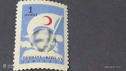 TÜRKEY--YARDIM PULLARI-1950-60  KIZILAY CEMİYETİ  1K  DAMGASIZ - Charity Stamps