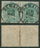 émission 1884 - N°45 En Paire Obl Simple Cercle "Seraing" - 1884-1891 Leopoldo II