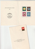 Livret 4 Timbres Jeux Olympiques D' HIVER 1948 ST MORITZ - Inverno1948: St-Moritz