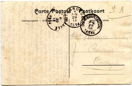 BELGIQUE - SIMPLE CERCLE STABROECK SUR CARTE POSTALE EN FRANCHISE ADRESSEE A OOSTERZEELE, SEPTEMBRE 1914 - Not Occupied Zone