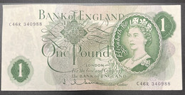 Beau Billet D'Angleterre De 1 Pound ND 1960/1978. TTB/SUP - 1 Pond