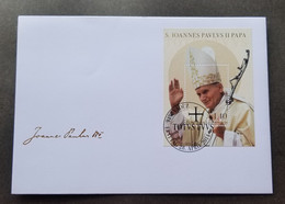 Liechtenstein Canonization Of Pope John Paul II 2014 (FDC) - Lettres & Documents