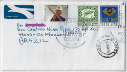 South Africa 2014 Priority Cover Sentr From Randburg To Florianópolis Brazil By Witspos 3 Stamp - Storia Postale