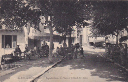 06 -- Roquebillière -- La Place Et L'Hôtel Des Alpes ---385 - Roquebilliere