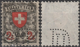 SUISSE  211 (o) Croix Suisse Perforé Perfin Lochung Gelocht (CV > 9 €) - Perforés